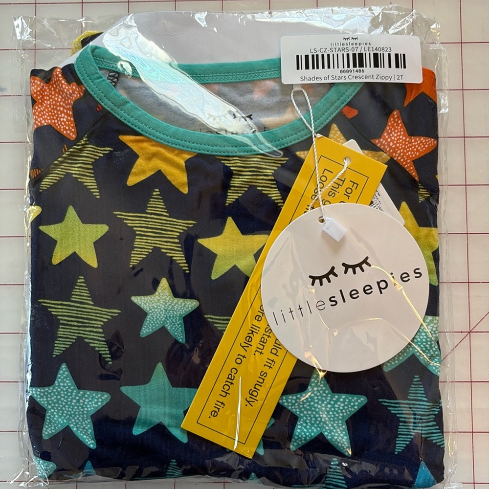 Little Sleepies Crescent Zippy Shades of Stars 2T NWT NIB